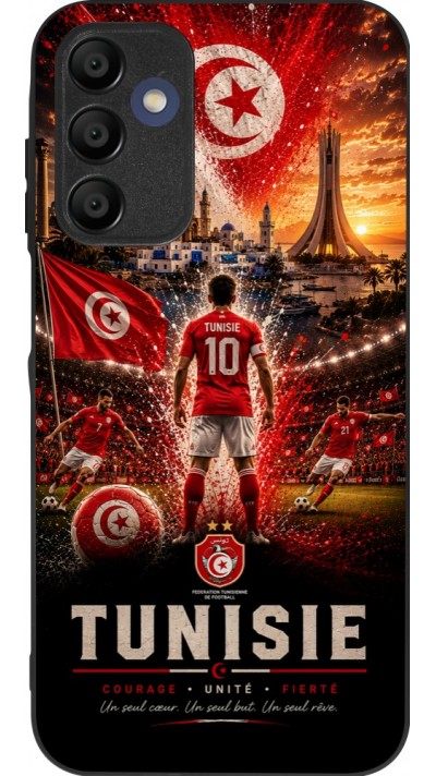 Coque Samsung Galaxy A16 - Silicone rigide noir Football Tunisie splash 2026