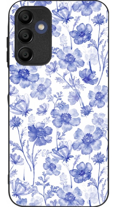Coque Samsung Galaxy A16 - Silicone rigide noir Spring 23 watercolor blue flowers