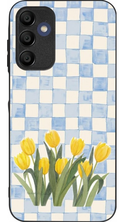 Samsung Galaxy A16 Case Hülle - Silikon schwarz Blue vichy tulips Spring 2026
