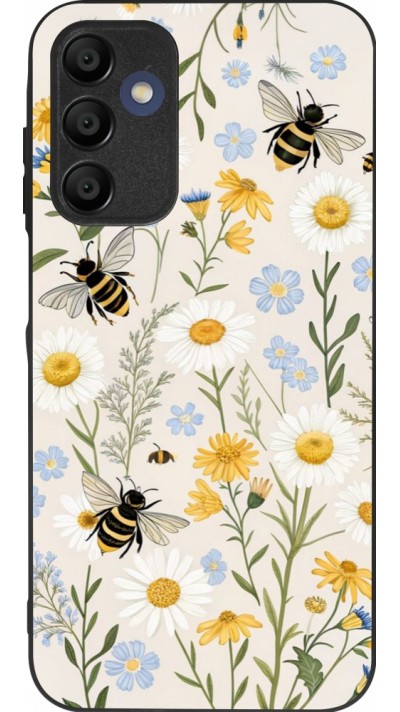 Samsung Galaxy A16 Case Hülle - Silikon schwarz Pattern bees Spring 2026