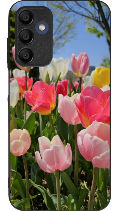 Samsung Galaxy A16 Case Hülle - Silikon schwarz Tulips Spring 2026