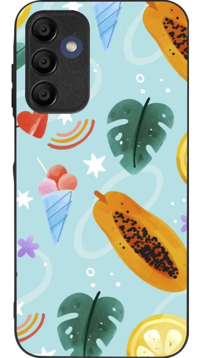 Coque Samsung Galaxy A16 - Silicone rigide noir Summer 2025 Pattern papaya