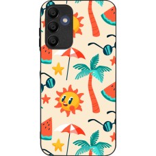 Coque Samsung Galaxy A16 - Silicone rigide noir Summer 2025 Pattern soleil