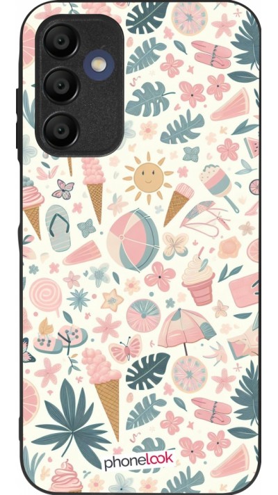 Coque Samsung Galaxy A16 - Silicone rigide noir Summer Pink Pattern