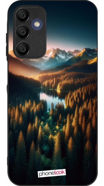 Coque Samsung Galaxy A16 - Silicone rigide noir Sunset Forest Lake