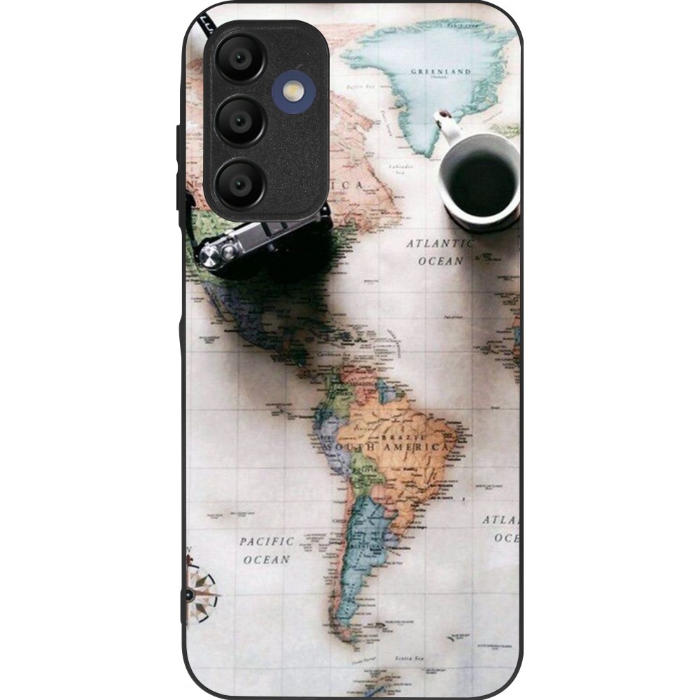 Coque Samsung Galaxy A16 - Silicone rigide noir Travel 01