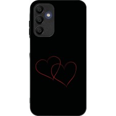 Coque Samsung Galaxy A16 - Silicone rigide noir Valentine 2023 attached heart