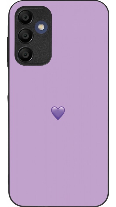 Coque Samsung Galaxy A16 - Silicone rigide noir Valentine 2023 purpule single heart