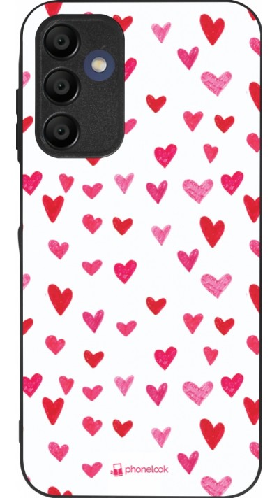 Coque Samsung Galaxy A16 - Silicone rigide noir Valentine 2022 Many pink hearts