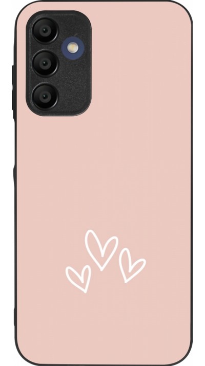 Coque Samsung Galaxy A16 - Silicone rigide noir Valentine 2023 three minimalist hearts