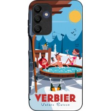 Coque Samsung Galaxy A16 - Silicone rigide noir Verbier Mountain Jacuzzi