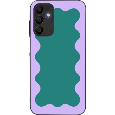 Coque Samsung Galaxy A16 - Silicone rigide noir Wavy Rectangle Green Purple