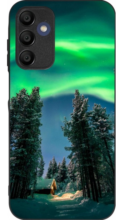 Coque Samsung Galaxy A16 - Silicone rigide noir Winter 22 Northern Lights