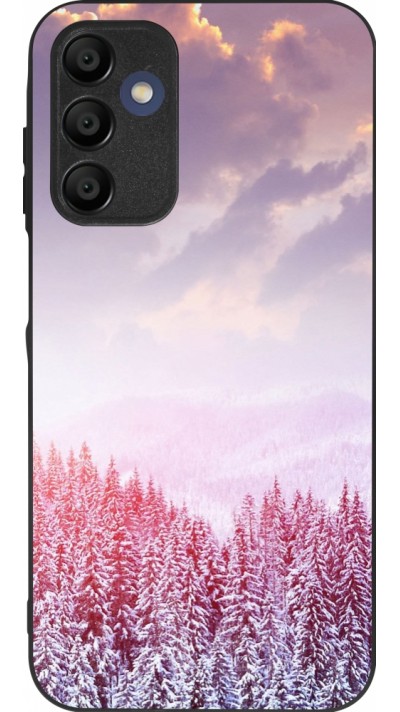 Coque Samsung Galaxy A16 - Silicone rigide noir Winter 22 Pink Forest