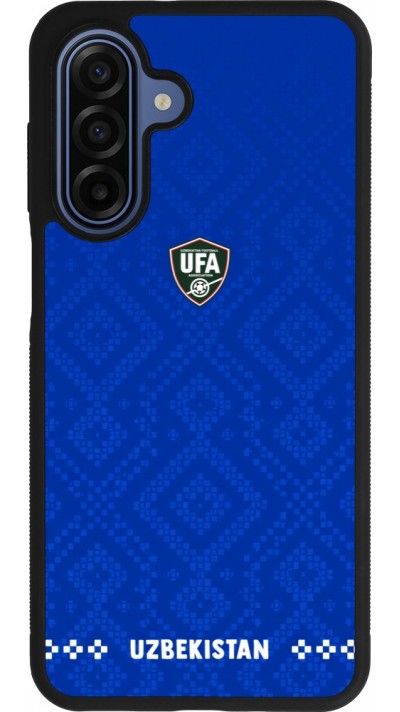 Samsung Galaxy A17 Case Hülle - Silikon schwarz Usbekistan 2026 personalisierbares Fussballtrikot