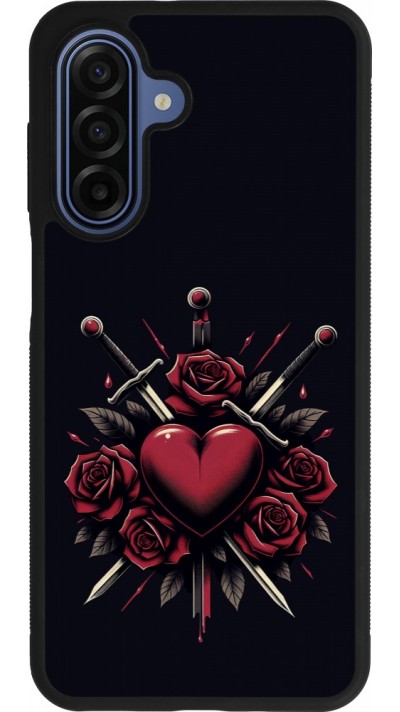 Samsung Galaxy A17 Case Hülle - Silikon schwarz Valentine 2024 gothic love