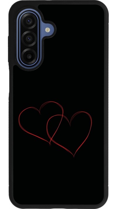 Samsung Galaxy A17 Case Hülle - Silikon schwarz Valentine 2023 attached heart