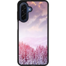 Samsung Galaxy A17 Case Hülle - Silikon schwarz Winter 22 Pink Forest