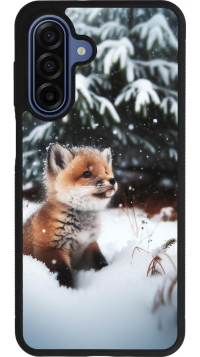 Samsung Galaxy A17 Case Hülle - Silikon schwarz Weihnachten 2023 Fuechslein Tanne