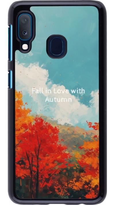 Samsung Galaxy A20e Case Hülle - Autumn 25 Fall in love