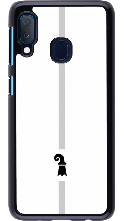Samsung Galaxy A20e Case Hülle - Kanton BS weiss