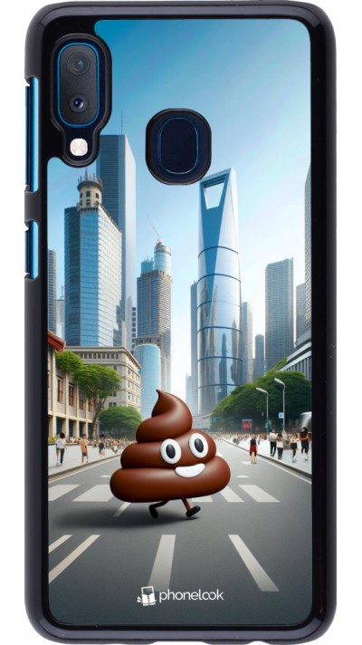Samsung Galaxy A20e Case Hülle - Kackhaufen Emoji Spaziergang