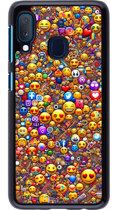 Samsung Galaxy A20e Case Hülle - Emoji gemischt