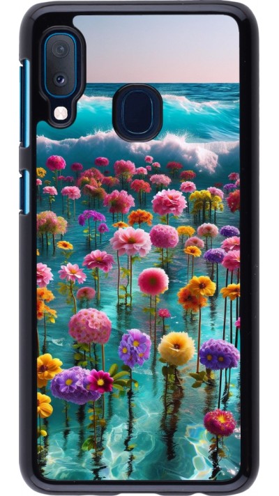 Coque Samsung Galaxy A20e - Flower sea waves