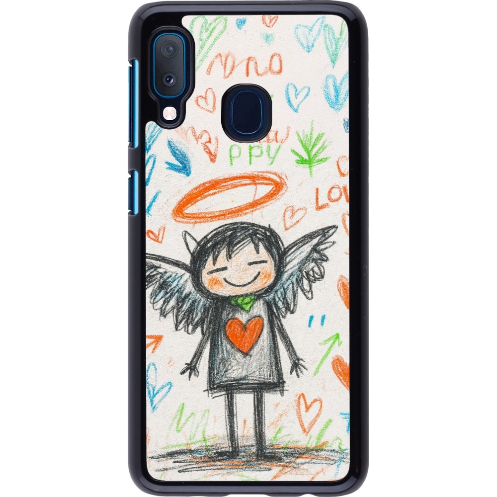Coque Samsung Galaxy A20e - Little Angel Sketch Love