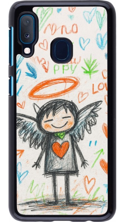 Coque Samsung Galaxy A20e - Little Angel Sketch Love