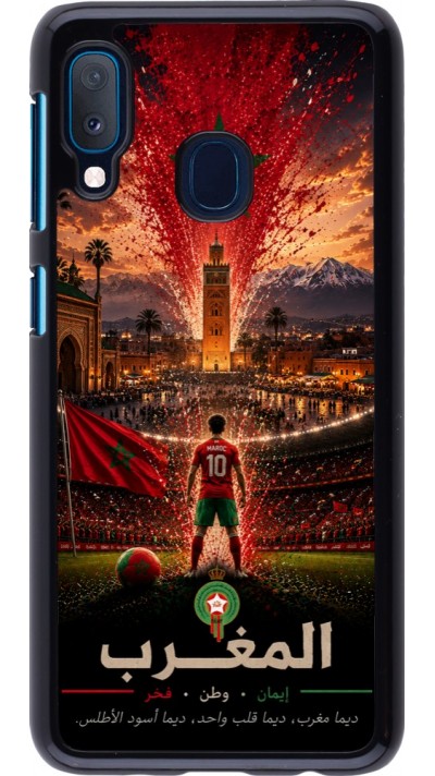 Coque Samsung Galaxy A20e - Football Maroc splash 2026