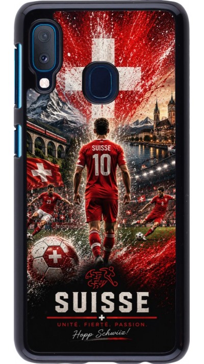 Coque Samsung Galaxy A20e - Football Suisse splash 2026
