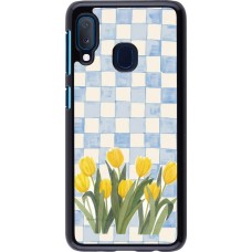 Coque Samsung Galaxy A20e - Blue vichy tulips 2026