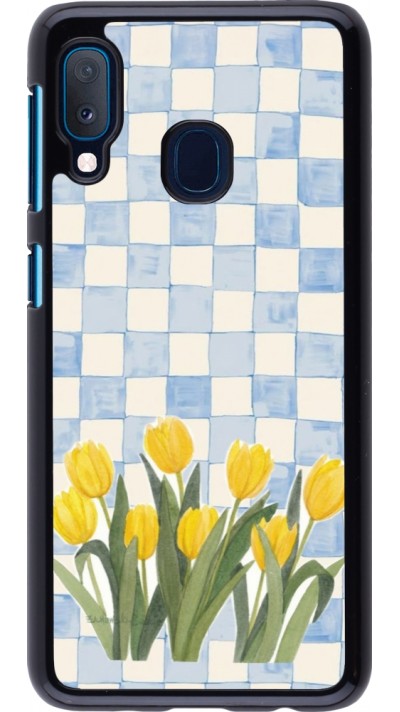 Coque Samsung Galaxy A20e - Blue vichy tulips 2026