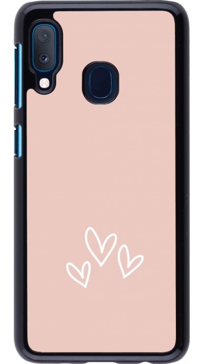 Samsung Galaxy A20e Case Hülle - Valentine 2023 three minimalist hearts