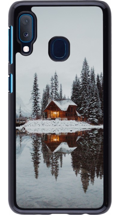 Coque Samsung Galaxy A20e - Winter 25 Winter house forest afternoon
