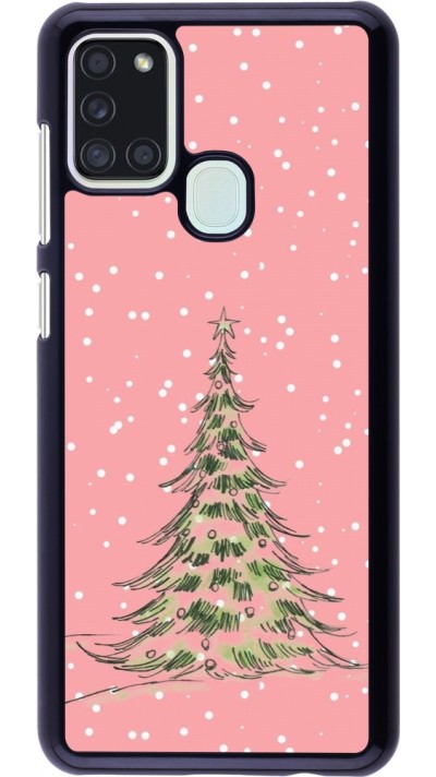Samsung Galaxy A21s Case Hülle - Christmas 25 Pink Tree
