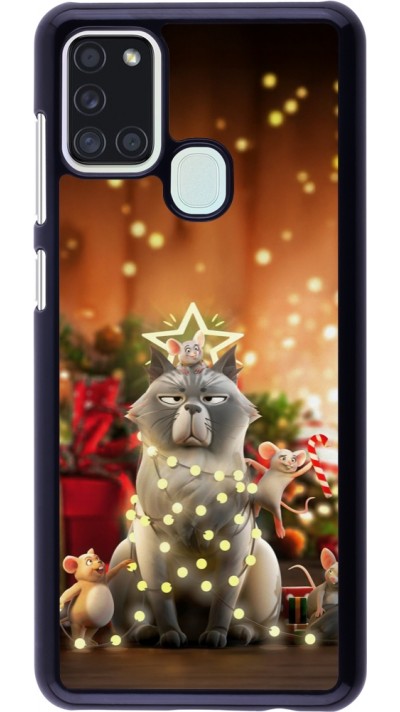 Samsung Galaxy A21s Case Hülle - Christmas 25 Xmas Cat