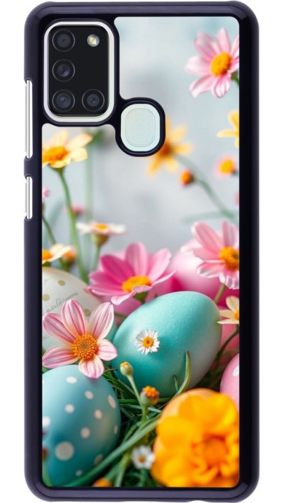 Coque Samsung Galaxy A21s - Easter 2026 Eggs with flowers