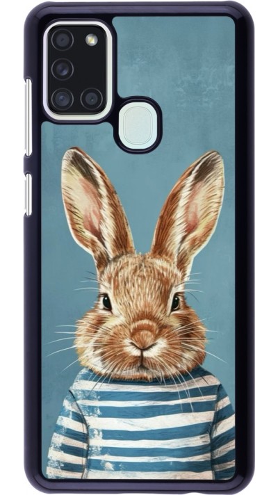 Coque Samsung Galaxy A21s - Easter 2026 Rabbit navy
