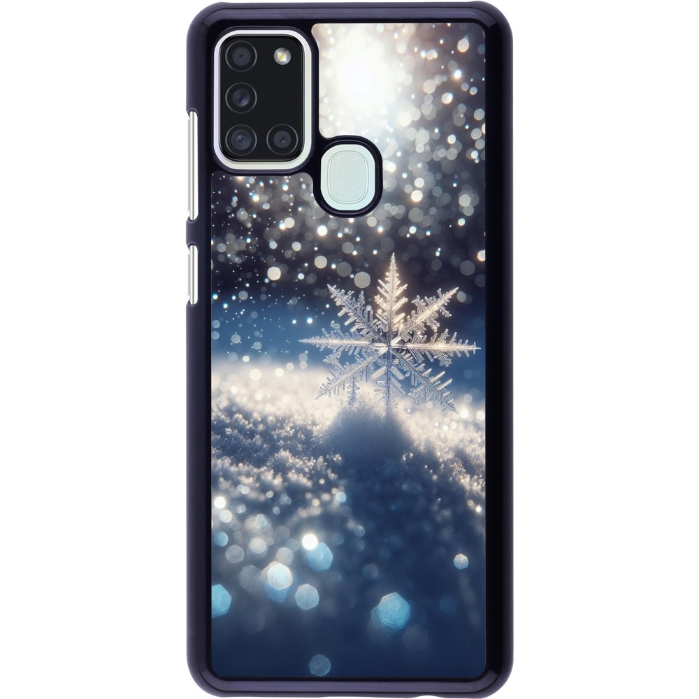 Samsung Galaxy A21s Case Hülle - Schneeflocke Solar Glanz