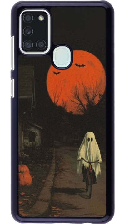 Coque Samsung Galaxy A21s - Halloween 2025 Ghost on a bicycle