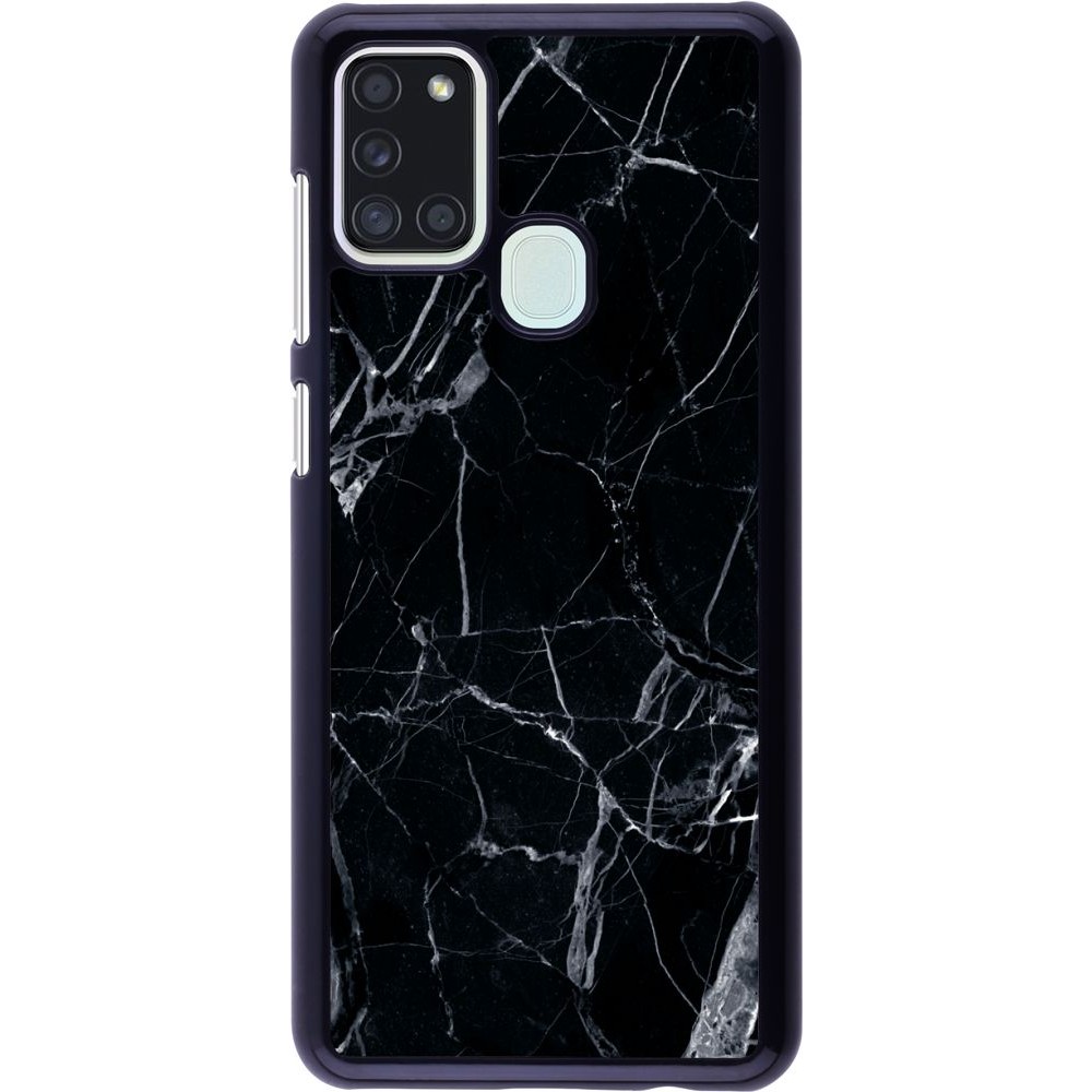 Coque Samsung Galaxy A21s - Marble Black 01