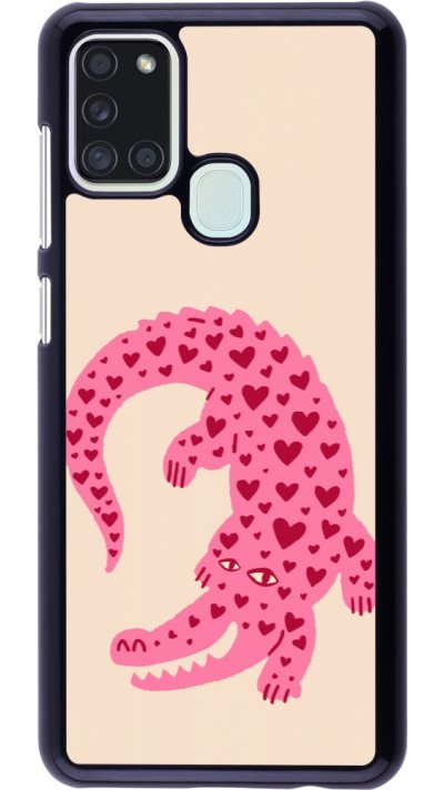 Samsung Galaxy A21s Case Hülle - Pink crocodile 2026