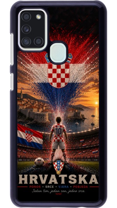 Coque Samsung Galaxy A21s - Football Croatie splash 2026