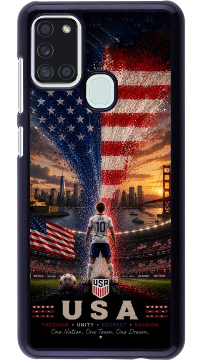 Coque Samsung Galaxy A21s - Football États-Unis splash 2026