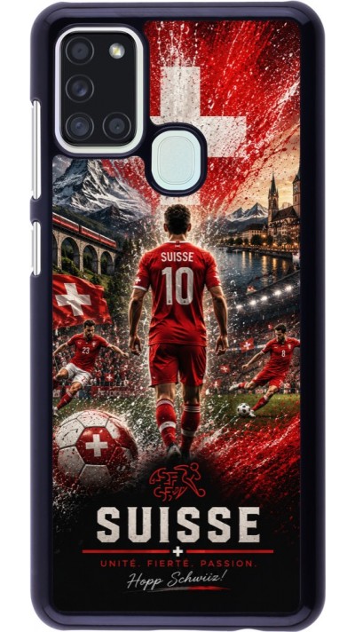 Coque Samsung Galaxy A21s - Football Suisse splash 2026