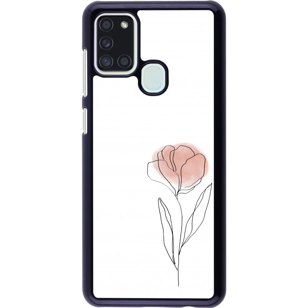 Samsung Galaxy A21s Case Hülle - Spring 23 minimalist flower