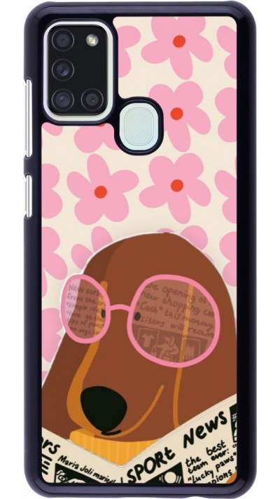 Samsung Galaxy A21s Case Hülle - Dog with newspaper Spring 2026