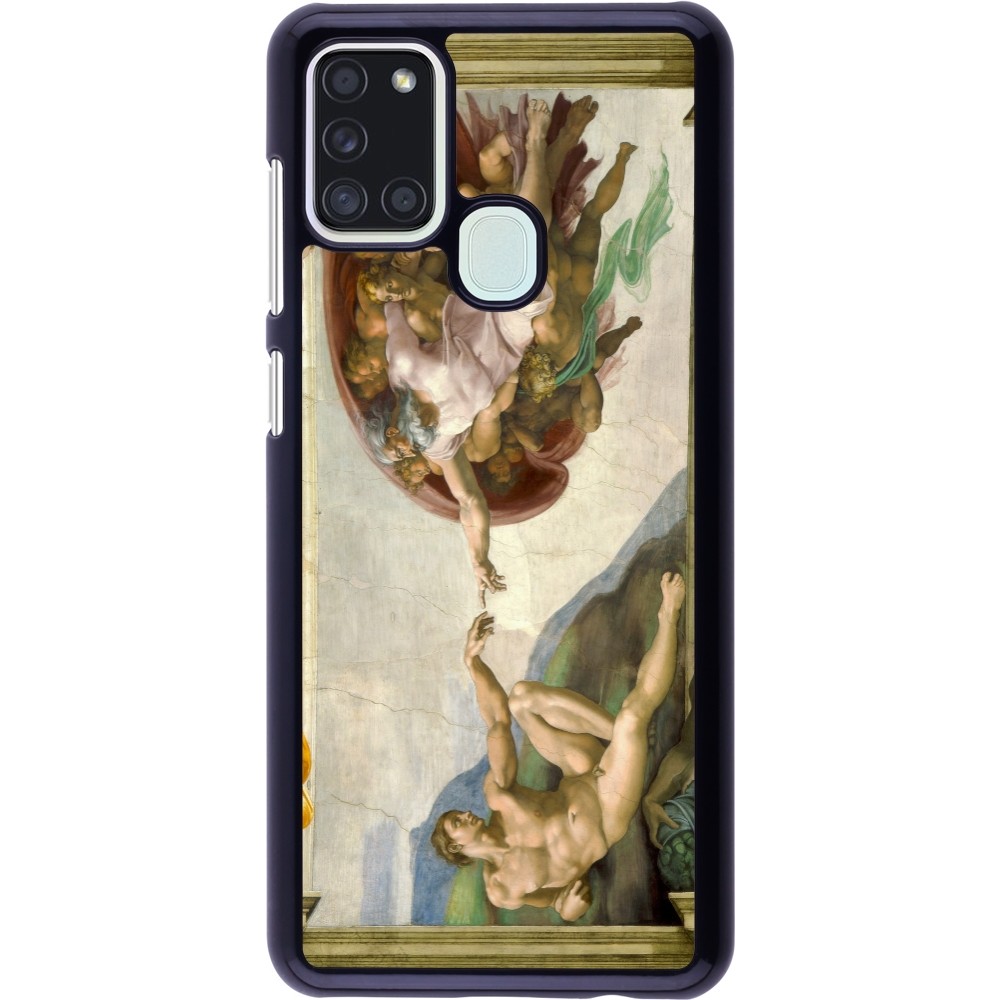 Coque Samsung Galaxy A21s - Tableau art - La Création d’Adam - Michel-Ange
